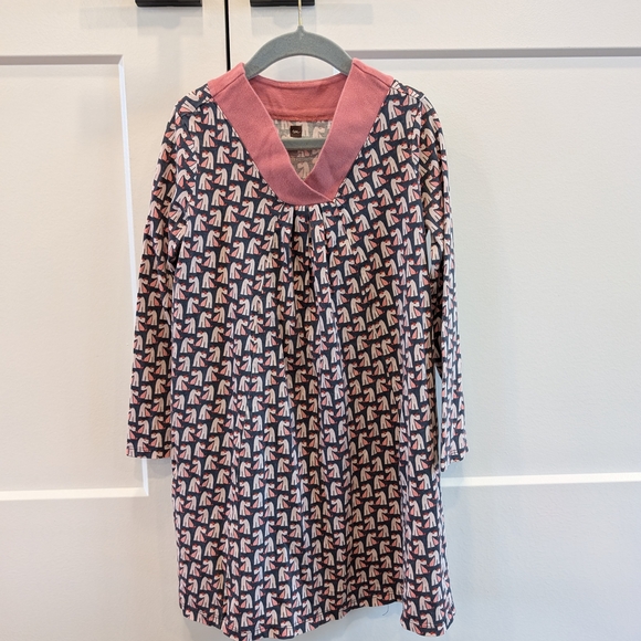 Tea Collection Other - TEA Collection Girls Pink and Blue Unicorn Print Swing Dress Size 8